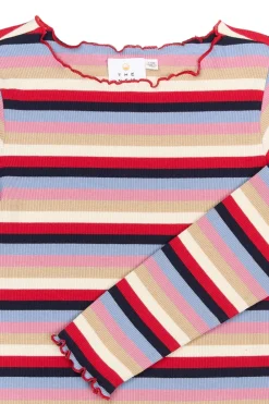 THE NEW Rosie Langærmet Rib Bluse, , 134-140 cm-Børn T-Shirts & Toppe