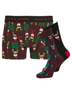 Clearance Rudolph Boxershorts & Strømpe Gavesæt, , 164 cm Børn Undertøj & Nattøj|Sokker & Strømper