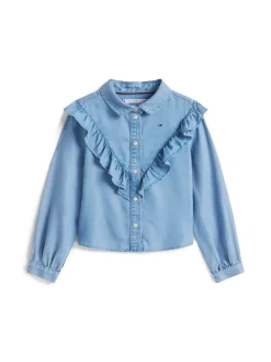 Hot Ruffle Bluse, , 152 cm Børn Bluser