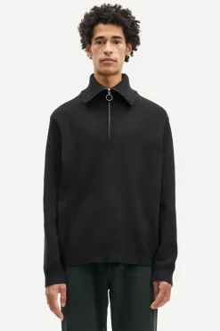 Samsøe Samsøe Ryder Half Zip Striktrøje, , M- Strik