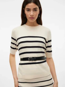 Vero Moda Saba Plain Strikbluse, , L-Dame Bluser & Skjorter|Strik & Sweatshirts