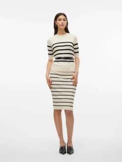 Vero Moda Saba Plain Strikbluse, , L-Dame Bluser & Skjorter|Strik & Sweatshirts