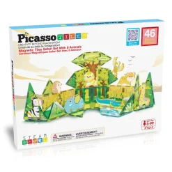 Picasso Tiles Safari Magnetiske Byggeklodser-Børn Legetøjsfigurer & Klodser
