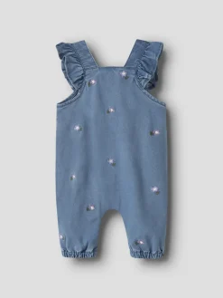 New Sage Denim Overalls, , 86 cm Børn Bukser & Leggings