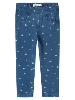 Outlet Salli Slim Denim Leggings, , 116 cm Børn Jeans|Bukser & Leggings
