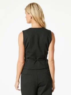 Neo Noir Samara Twill Wrap Vest, , 42-Dame Veste