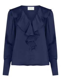 Sandie Sateen Bluse, , 38 Dame Bluser & Skjorter