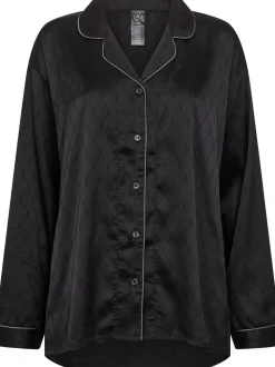 Satin Pyjamassæt, , L Dame Loungewear