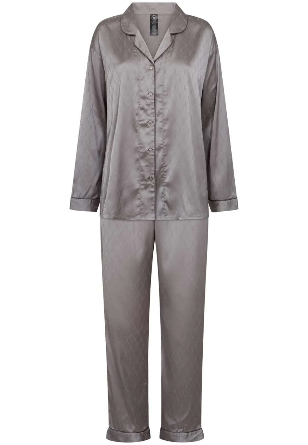 Hype The Detail Satin Pyjamassæt, , L-Dame Loungewear