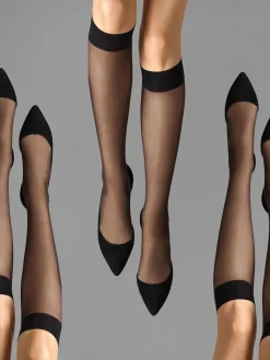 Wolford Satin Touch 20 3-pak Knæhøje Strømper, , S-Dame Strømper
