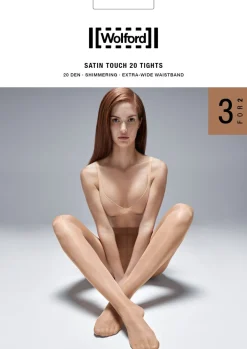Wolford Satin Touch 20 3-pak Strømpebukser, , XS-Dame Strømper