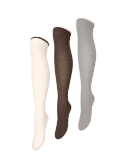 Beck Söndergaard Scallop Knee 3-pak Strømper, , 39/41-Dame Strømper