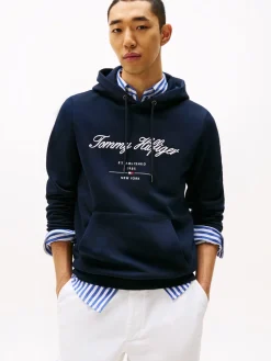 Tommy Hilfiger Script Logo Hættetrøje, , M- Sweatshirts & Trøjer