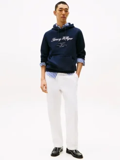 Tommy Hilfiger Script Logo Hættetrøje, , M- Sweatshirts & Trøjer