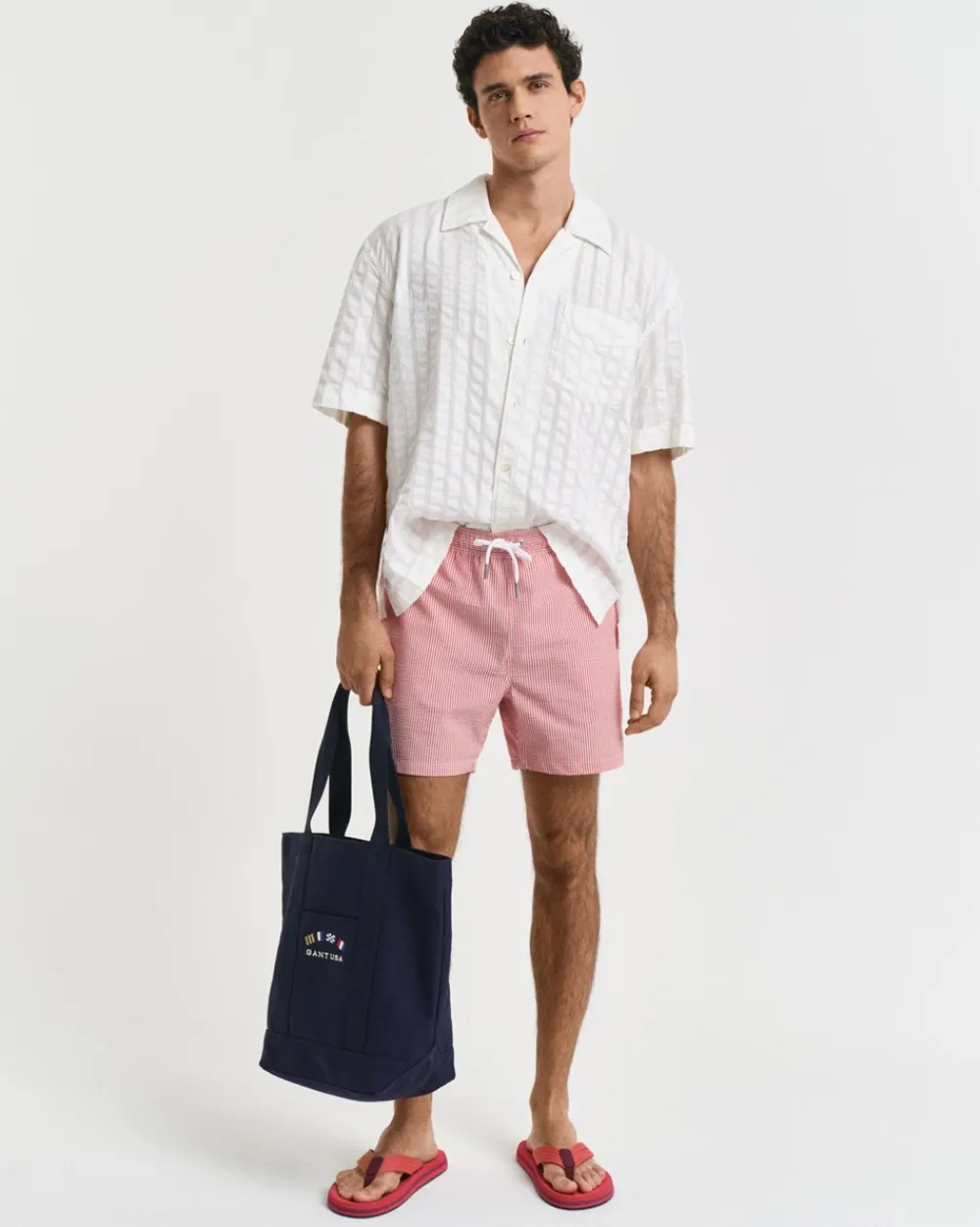 Hot Seersucker Badeshorts, , XXL Badetøj