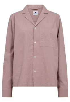 Online Seersucker Natskjorte, , XS Dame Loungewear
