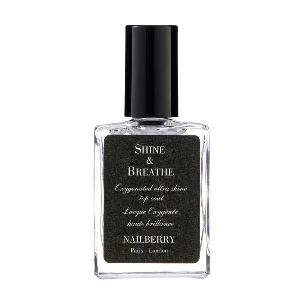 Nailberry Shine & Breathe Topcoat,- Negle
