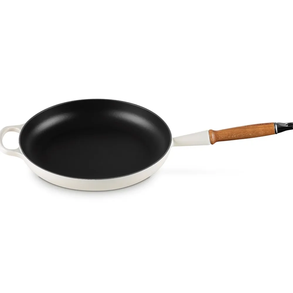 Le Creuset Signature Støbejerns Stegepande Med Træhåndtag, , Ø28 cm- Gryder & Pander