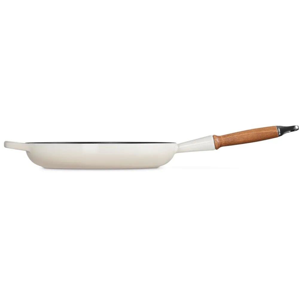 Le Creuset Signature Støbejerns Stegepande Med Træhåndtag, , Ø28 cm- Gryder & Pander