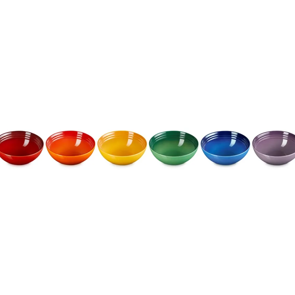 Le Creuset Signature Stentøjs 6-pak Dybe Tallerkner, , Ø16 cm- Tallerkener