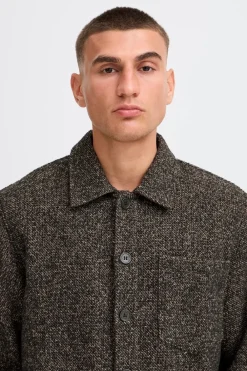 Solid Simeon Overshirt, , XL- Overshirts