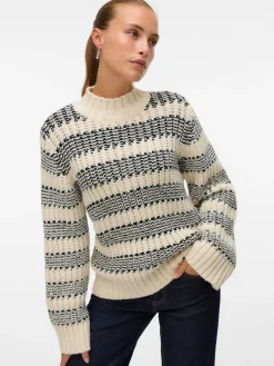 Vero Moda Skye Highneck Striktrøjer, , M-Dame Strik & Sweatshirts
