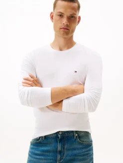 Hot Slim Fit Langærmet T-shirt, , L T-Shirts & Poloer