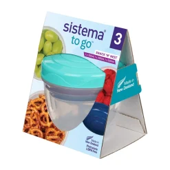 Sistema Snack 'N' Nest To Go 3-pak Plastikbøtte,- Opbevaring