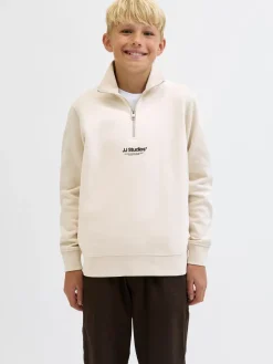 Jack & Jones Junior Soho Quarter Zip Sweatshirt, , 164 cm-Børn Strik & Sweatshirts