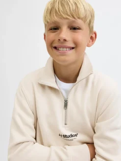 Jack & Jones Junior Soho Quarter Zip Sweatshirt, , 164 cm-Børn Strik & Sweatshirts