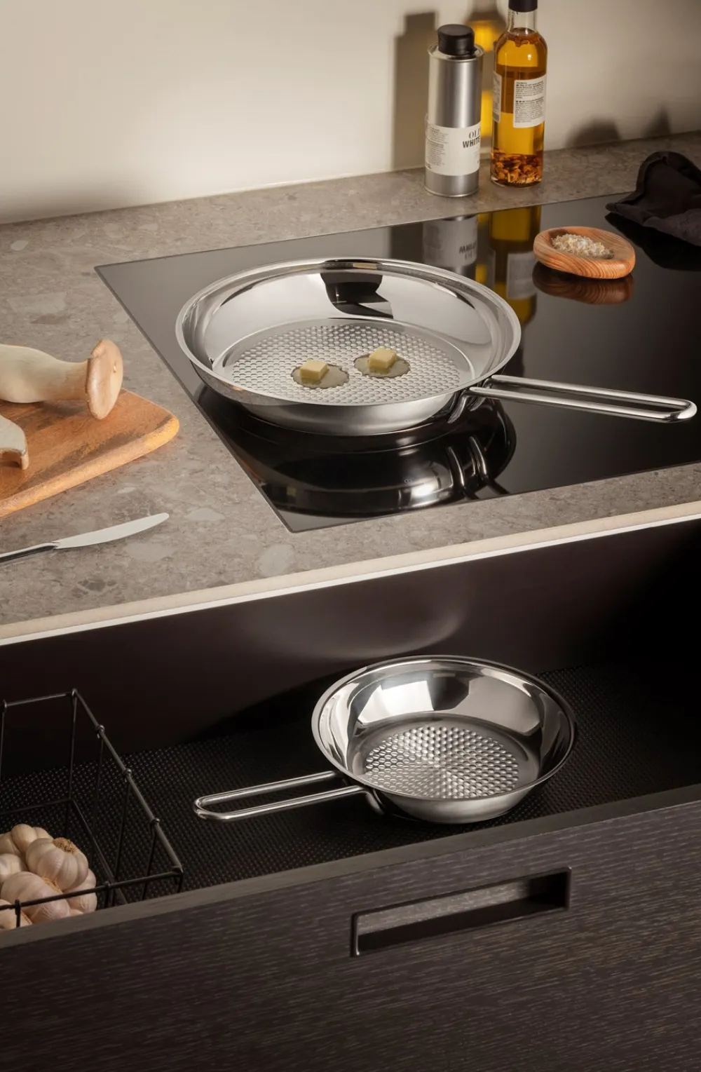 Clearance Stainless Steel Honeycomb Stegepande, Ø28 cm Køkken|Gryder & Pander