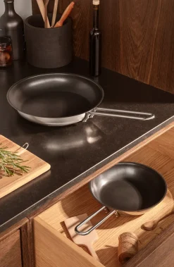New Stainless Steel Slip-Let Stegepande, Ø20 cm Køkken|Gryder & Pander