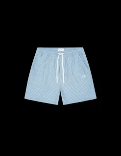 Les Deux Stan Stripe Seersucker Badeshorts, , XXL- Badetøj
