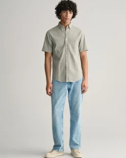 GANT Striped Seersucker Skjorte, , XL- Skjorter