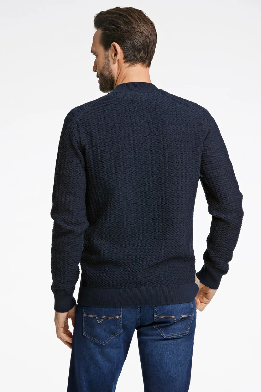 Bison Structured Knit Cardigan, , XXL- Cardigans