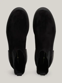 Tommy Hilfiger Suede Tonal Chunky Chelsea Ankelstøvler, , 41-Dame Støvler