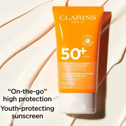 Clarins Sun Body Youth Protecting Solcreme, +, 150 ml- Solbeskyttelse