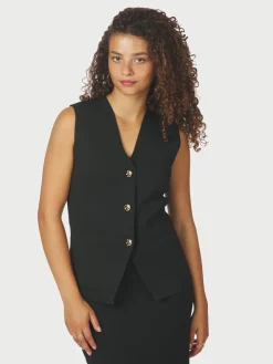 Neo Noir Sway Smooth Knit Vest, , 38-Dame Veste