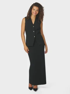 Neo Noir Sway Smooth Knit Vest, , 38-Dame Veste
