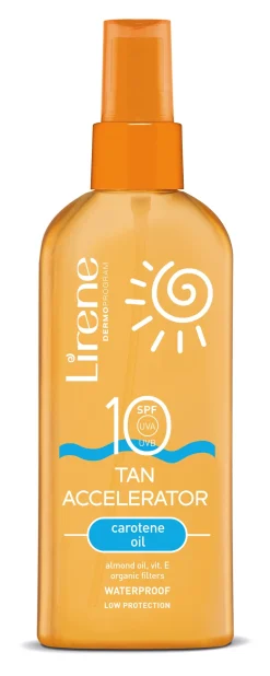 Lirene Tan Accelerator SPF 10 Kropsolie, 150 ml- Solbeskyttelse