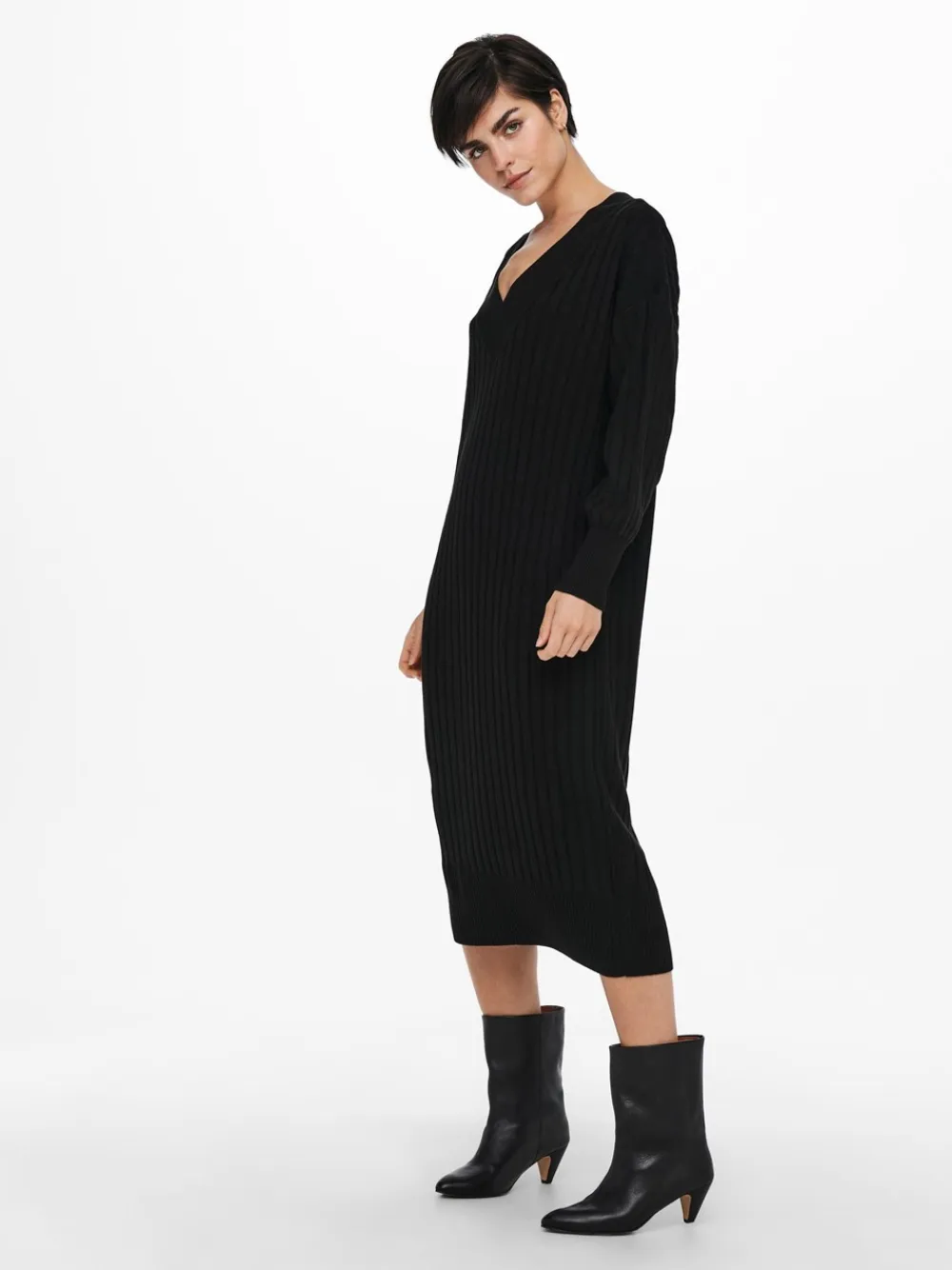Online Tessa Midi Strikkjole, , S Dame Kjoler