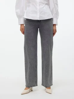 Vero Moda Tessa Wide Studs Jeans, , W33/L32-Dame Jeans