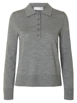 Selected Women Thea Merino Striktrøje, , S-Dame Strik & Sweatshirts|T-Shirts & Toppe