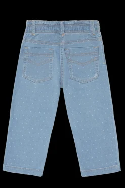 Outlet Theresa Dotty Denim Jeans, , 122 cm Børn Jeans