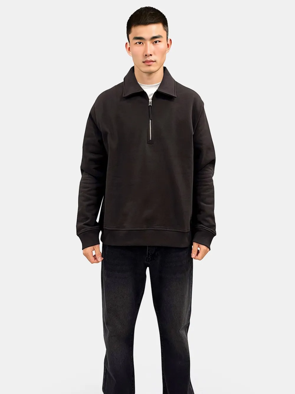 Sale Tom Zip Polo Sweatshirt, , S Sweatshirts & Trøjer