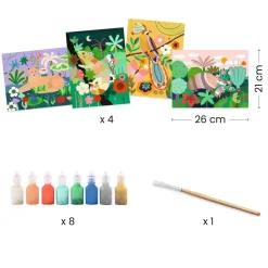 Djeco Tropical Forest Malesæt-Børn Kreativ Leg
