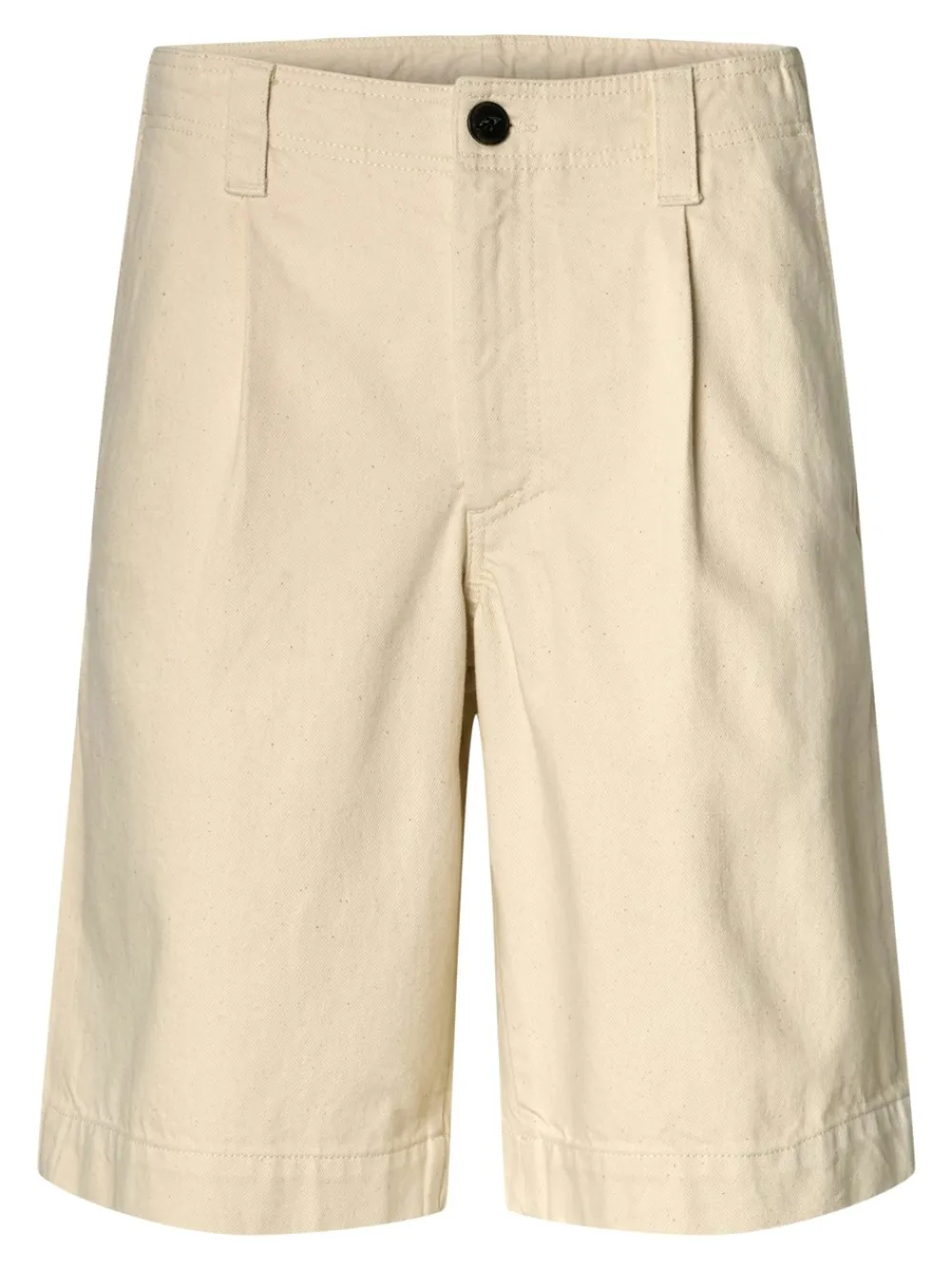 Annarr Trygve Selvedge Denim White Shorts, , XL- Shorts
