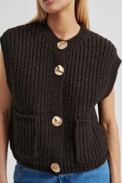 Second Female Ulrikke Knit Vest, , L-Dame Veste