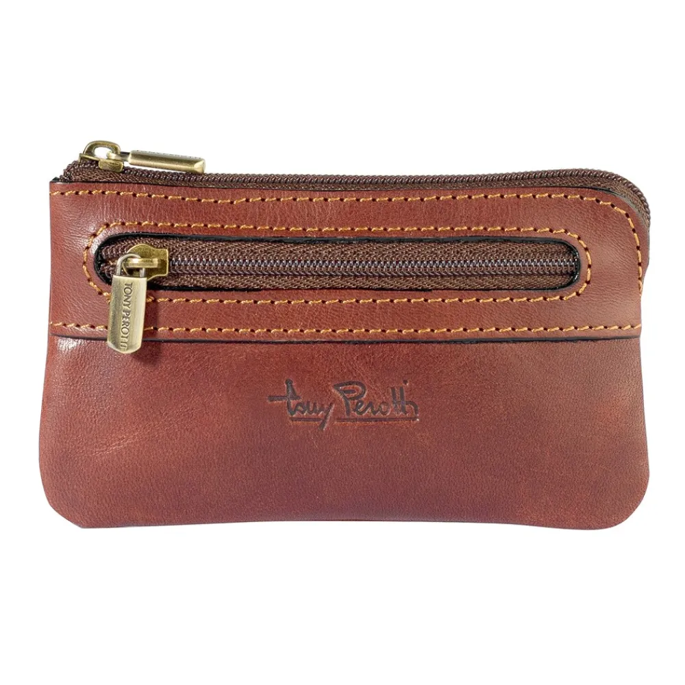 Tony Perotti Vegetale Leather Zippered Nøglepung,- Tasker