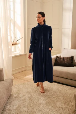 Hot Velour Morgenkåbe, , L Dame Loungewear